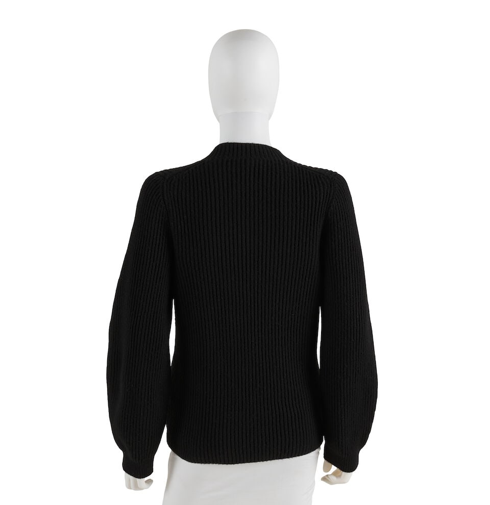 CHANEL: BLACK CASHMERE DOUBLE BREASTED CARDIGAN Pre Fall 2016 - 2