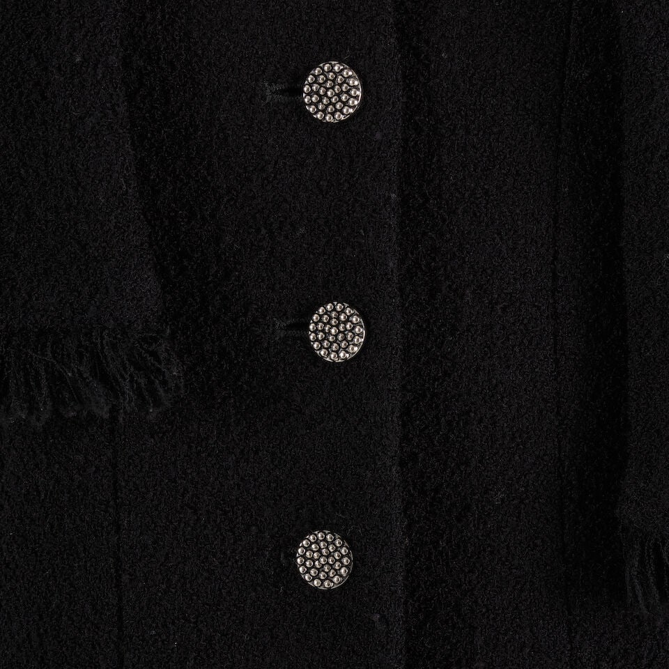 CHANEL: BLACK TWEED EVENING JACKET 1990's - 4