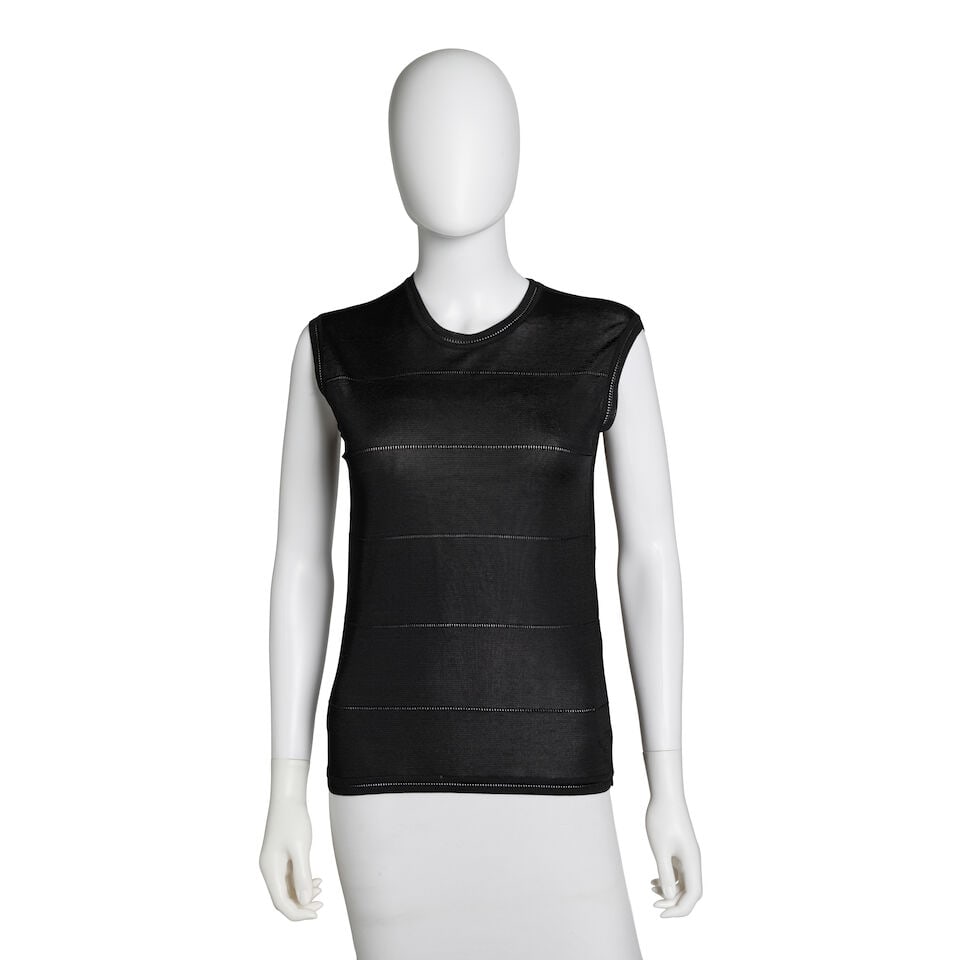 CHANEL: BLACK SHEER KNIT TWINSET Fall 1997 - 3