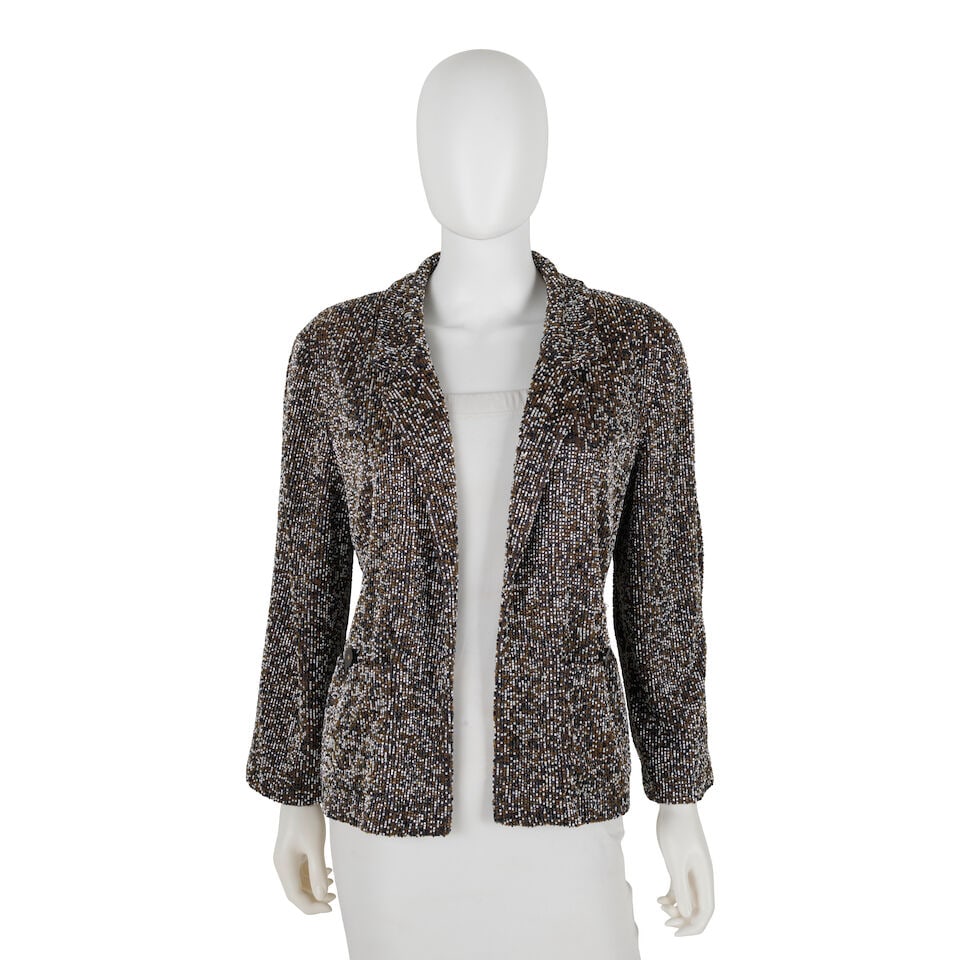CHANEL: NEUTRAL BUGLE BEADED EVENING JACKET Spring 1999 (1 of 3)