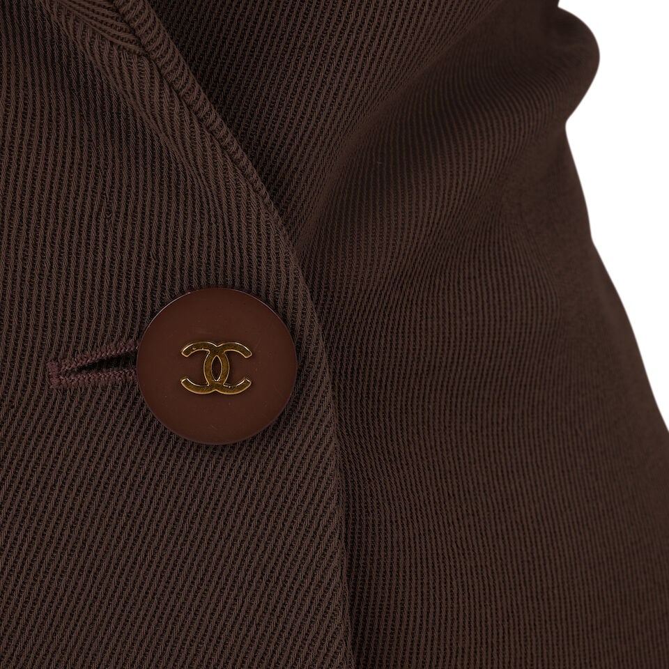 CHANEL: OLIVE WOOL SUIT Fall 1994 - 2