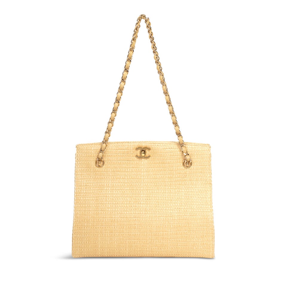 CHANEL: WOVEN RAFFIA SHOULDER BAG 1997-1999 - 4