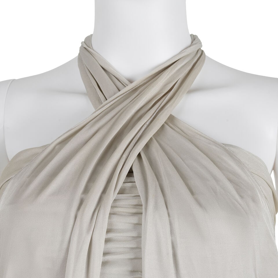 CHANEL: GREY STRAPLESS GOWN Cruise 2004 - 2