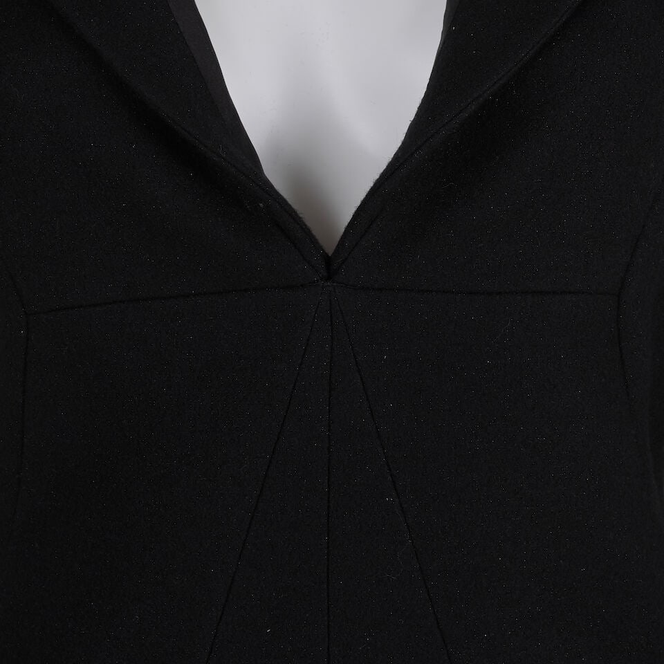 CHANEL: BLACK WOOL TUXEDO COCKTAIL DRESS Fall 2009 - 2