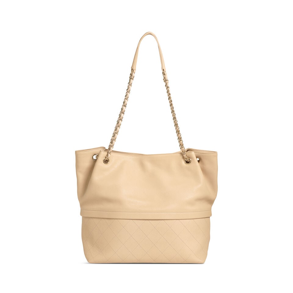 CHANEL: CREAM ZIP AND CARRY TOTE 2018-2018 - 3