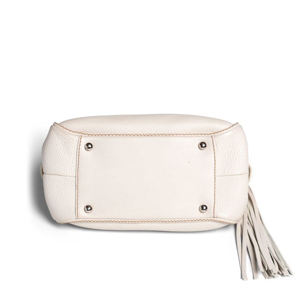 CHANEL: BEIGE CAVIAR LEATHER LAX SMALL BOWLER BAG 2003-2004 - 2