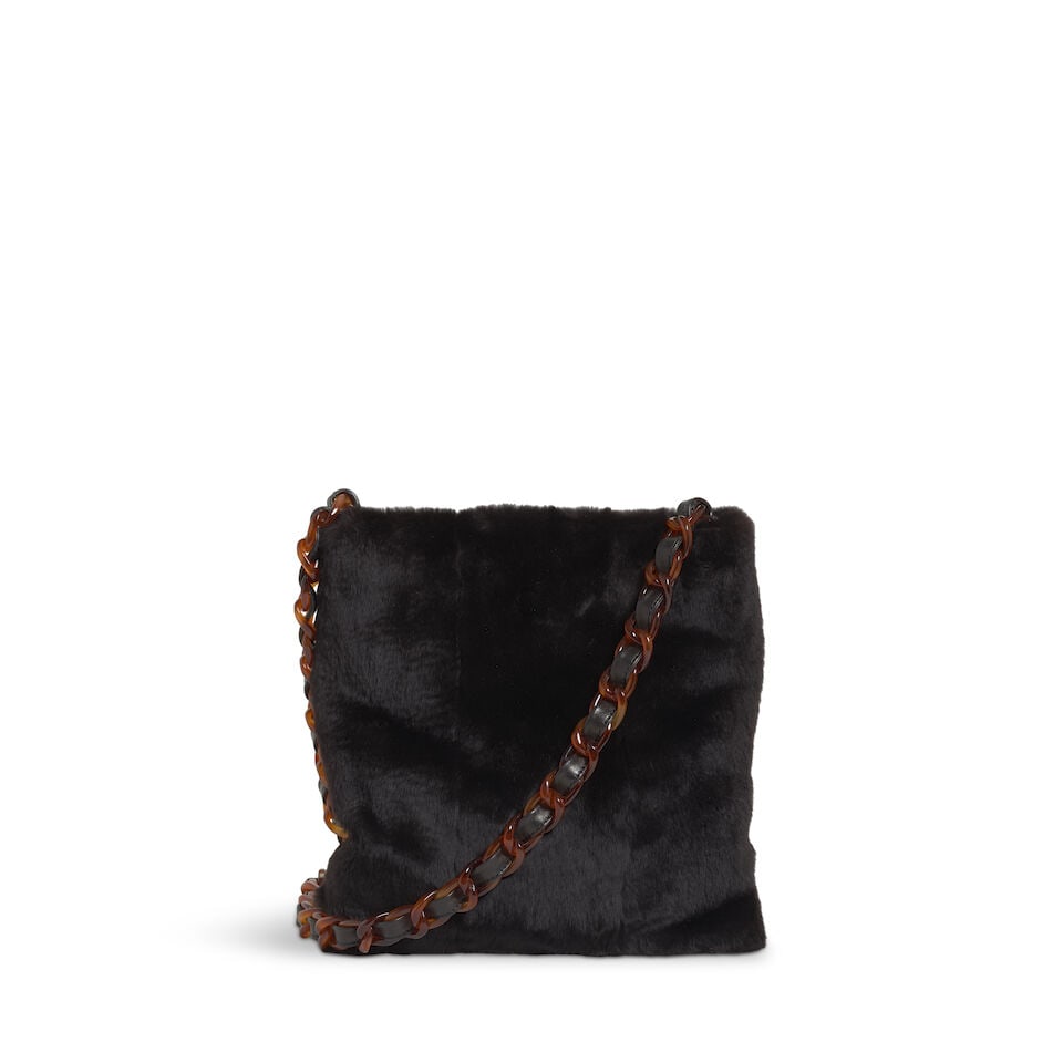 CHANEL: BLACK FUR CROSSBODY 1997-1999 - 4
