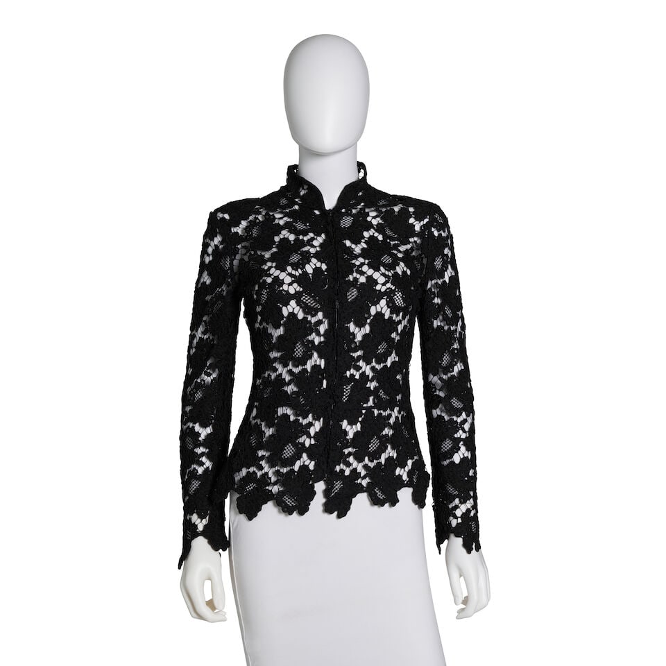 CHANEL: BLACK LACE EVENING JACKET Fall 1995 (1 of 3)