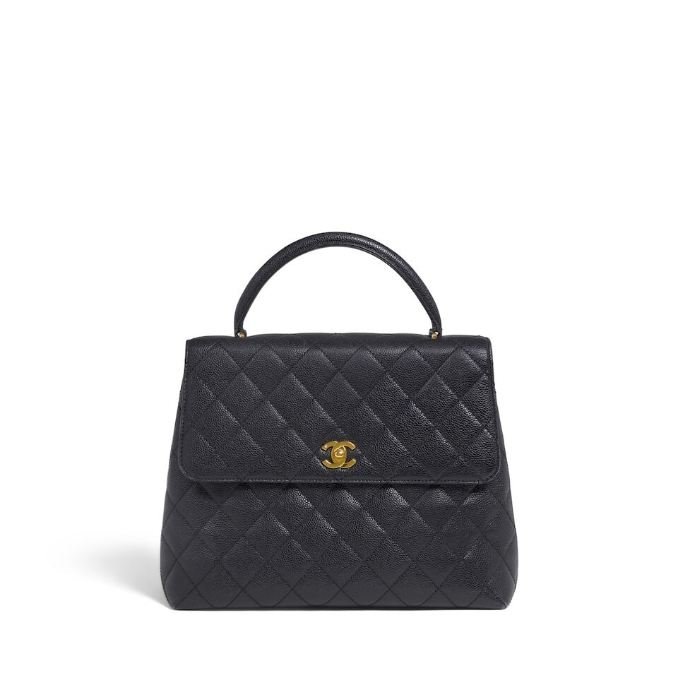 CHANEL: BLACK CAVIAR KELLY TOP HANDLE 2004-2005 (1 of 3)