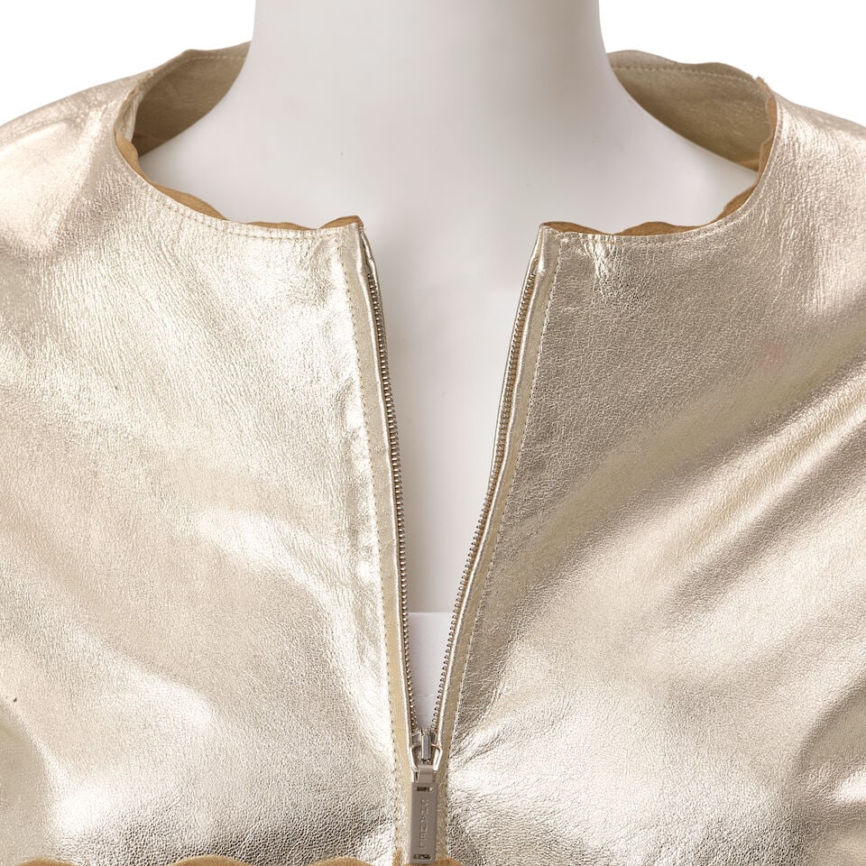 CHANEL: METALLIC GOLD GOATSKIN JACKET Cruise 2000 - 3