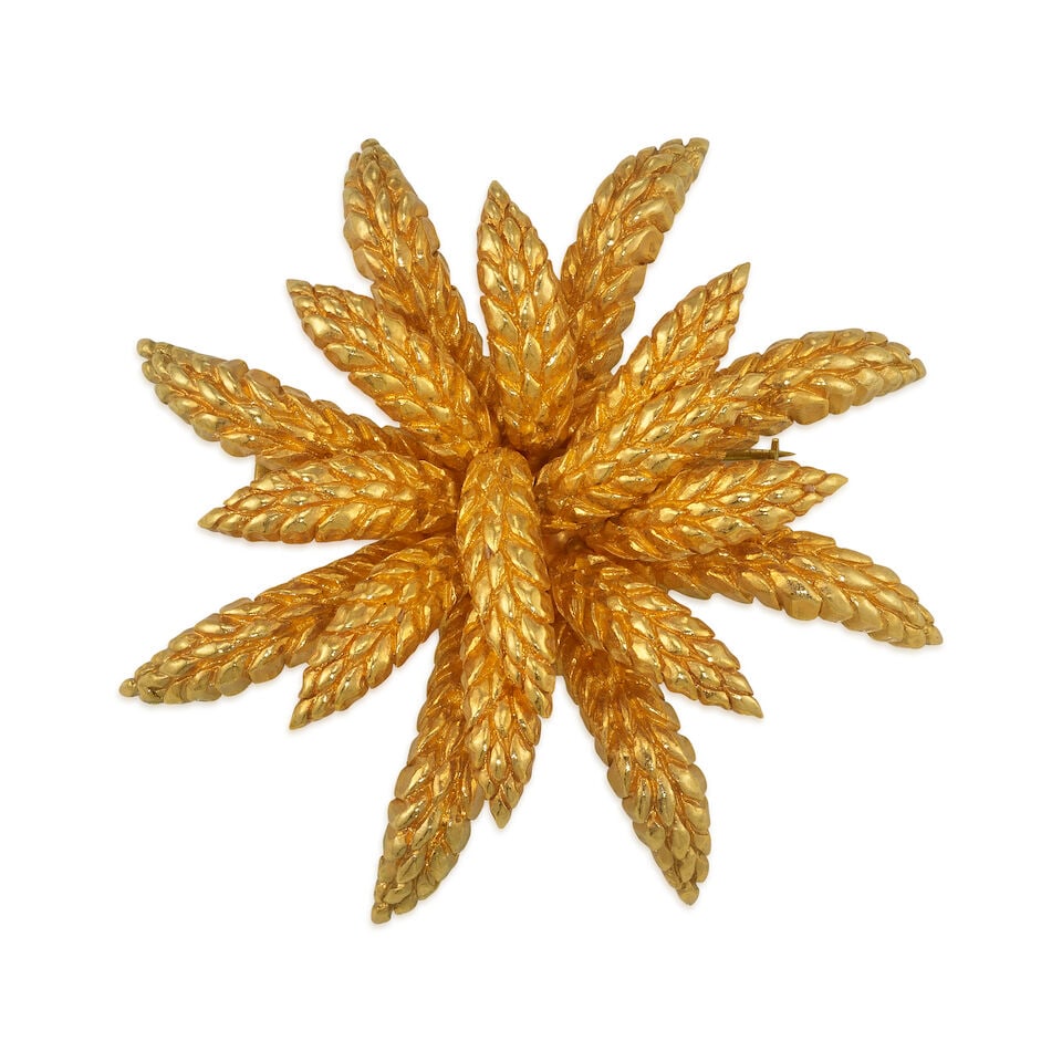 CHANEL: GOLD TONE WHEAT BROOCH 1993 (1 of 1)