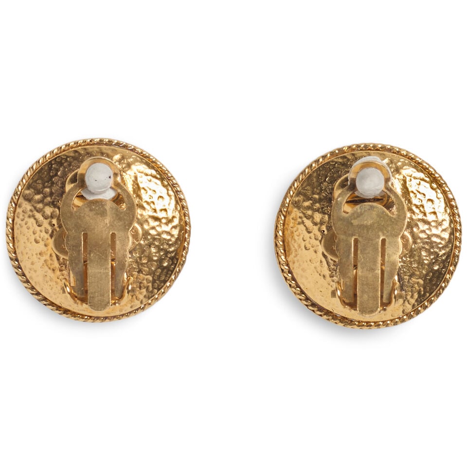 CHANEL: PEARL ROPE LOGO EARRINGS Fall 1994 - 2