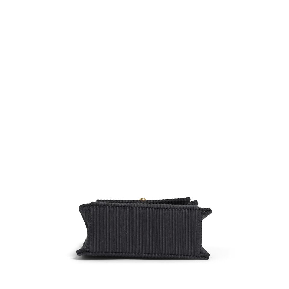 CHANEL: BLACK PLISSE MINI FLAP BAG Fall 1993 - 2