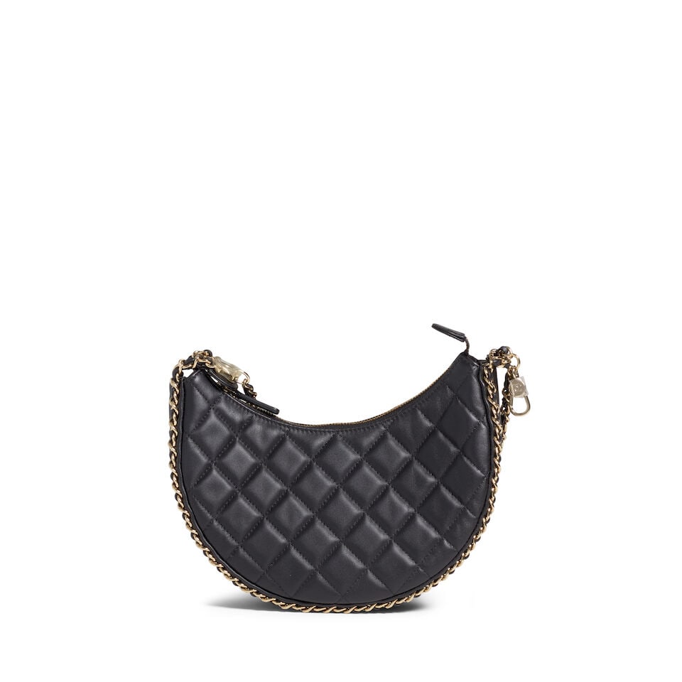 CHANEL: BLACK SMALL CHAIN AROUND HOBO SPRING 2023 - 5