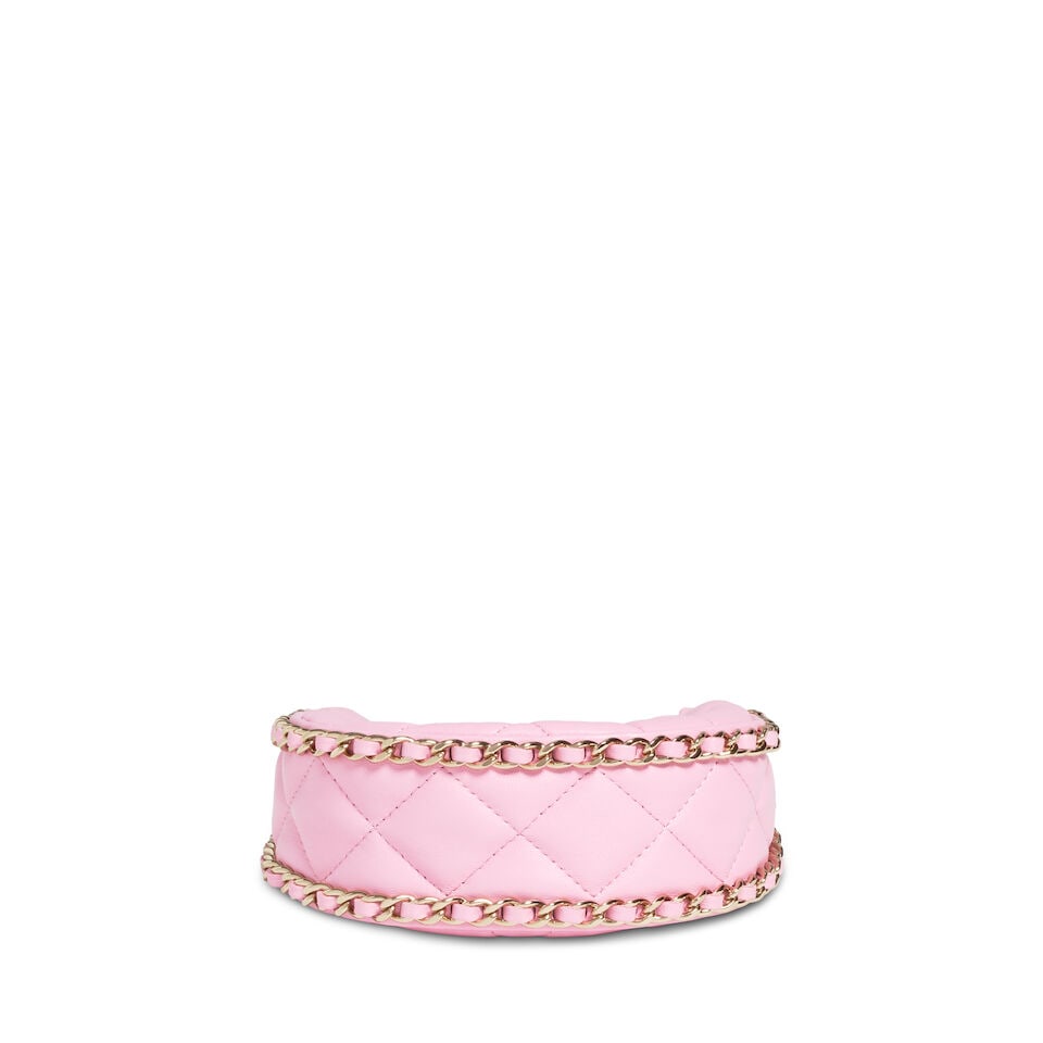 CHANEL: PINK MINI CHAIN AROUND HOBO Spring 2023 - 2