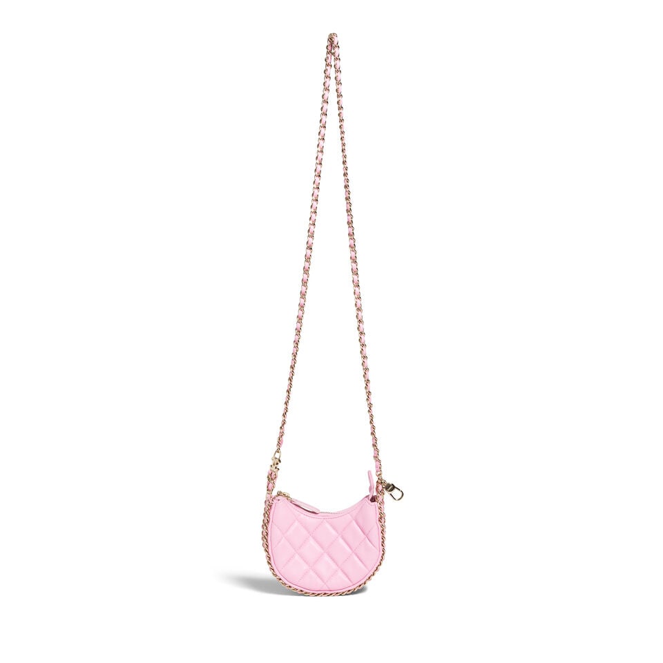 CHANEL: PINK MINI CHAIN AROUND HOBO Spring 2023 - 3