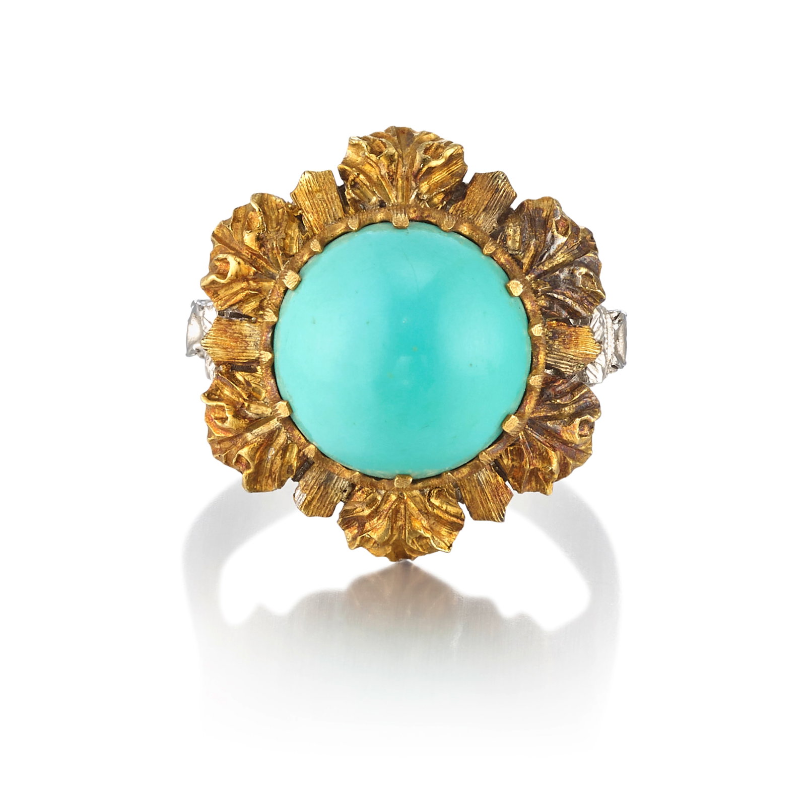FEDERICO BUCCELLATI: AN 18K BICOLOR GOLD AND TURQUOISE RING (1 of 1)
