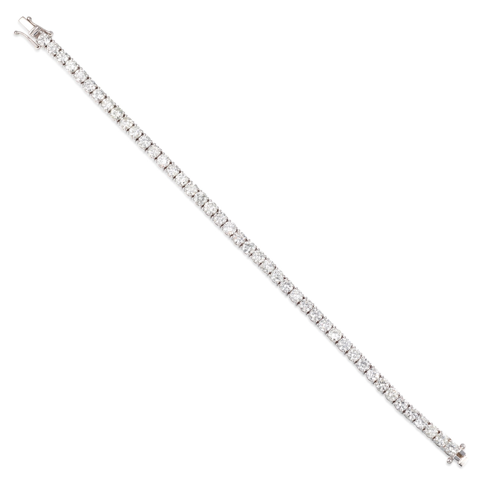 A 14K WHITE GOLD AND DIAMOND BRACELET (1 of 1)
