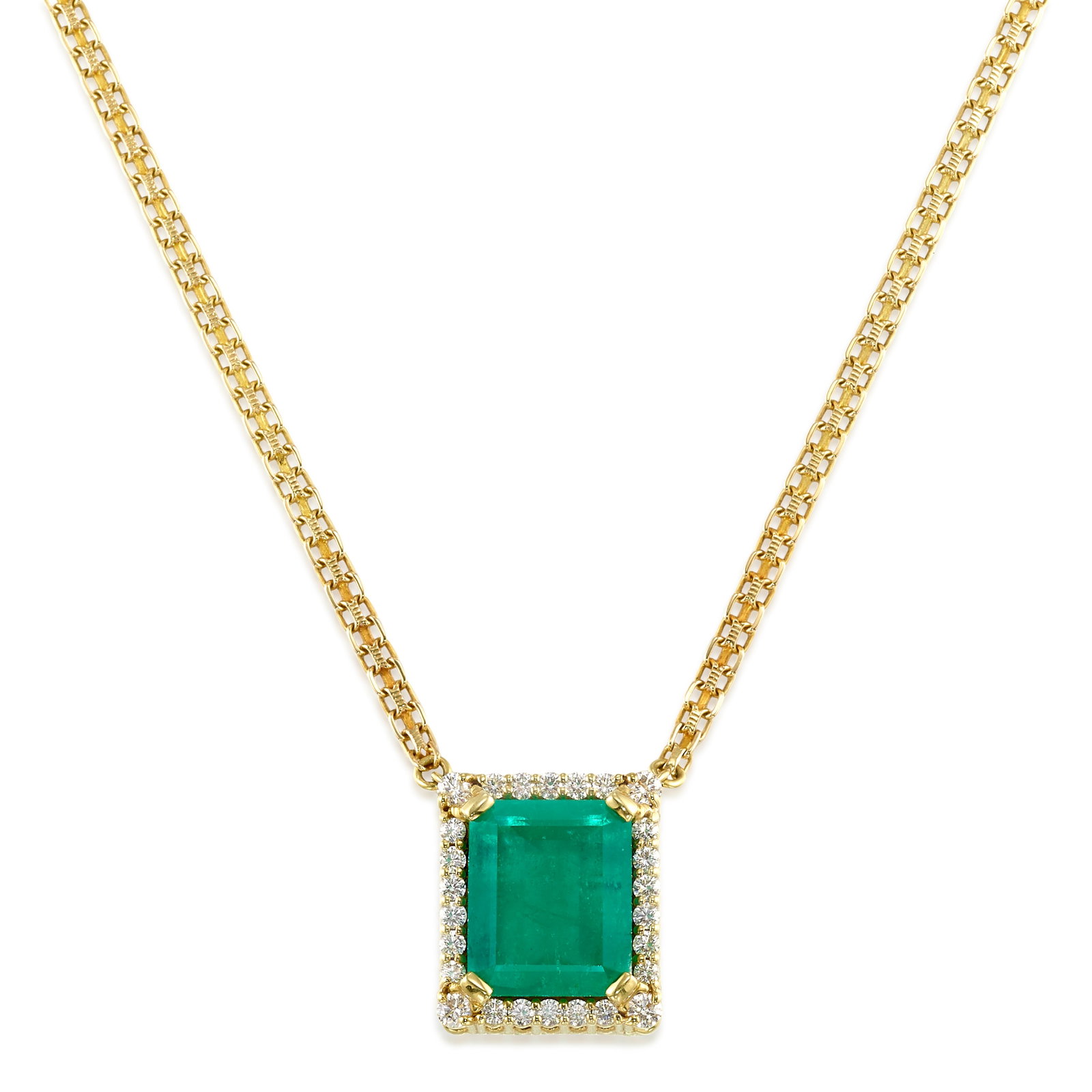 AN EMERALD AND DIAMOND NECKLACE (1 of 1)