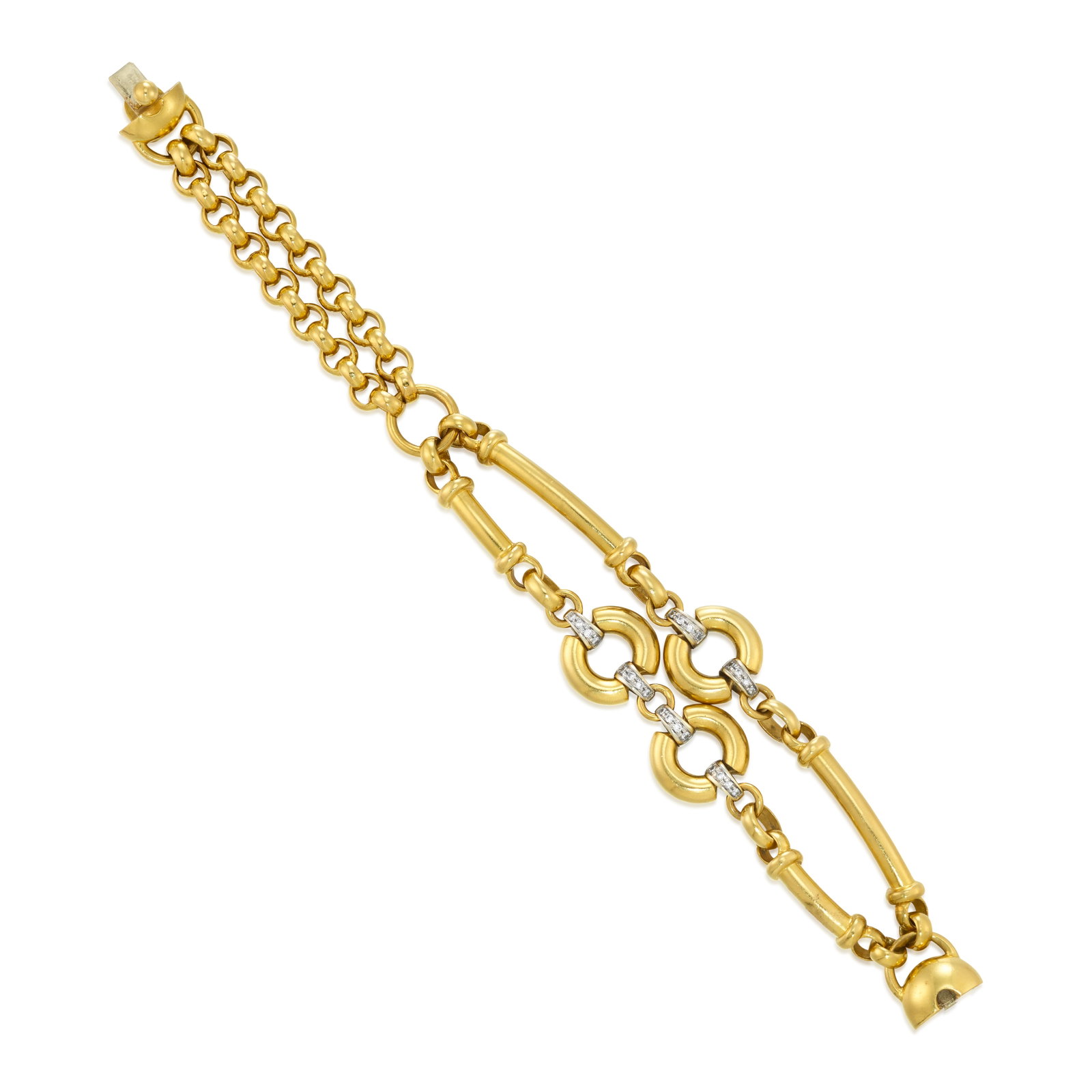 GARAVELLI: AN 18K BICOLOR GOLD AND DIAMOND BRACELET (1 of 1)