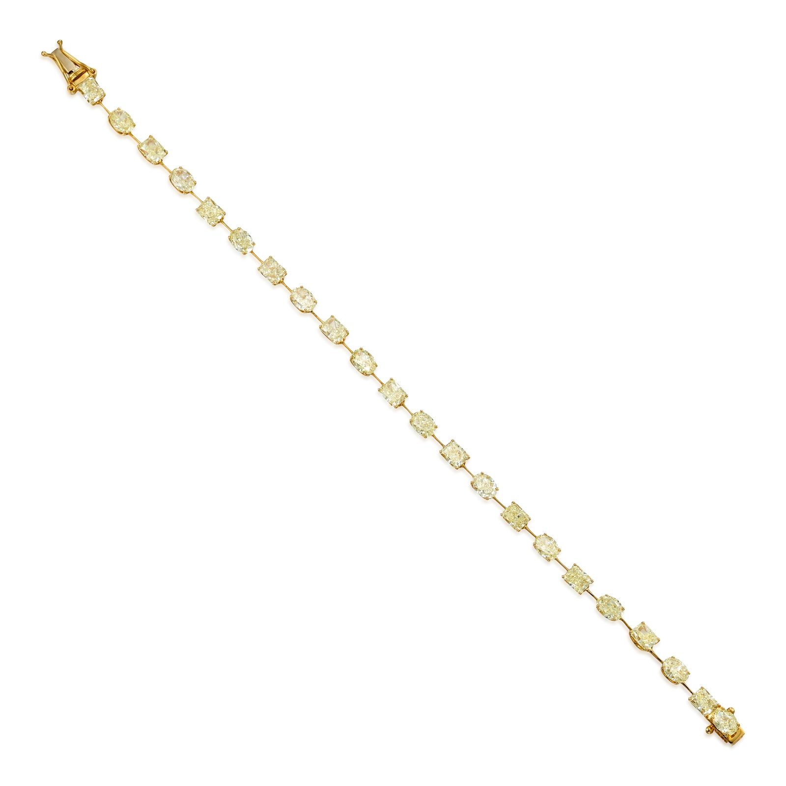 AN 18K GOLD AND COLORED DIAMOND BRACELET (1 of 1)
