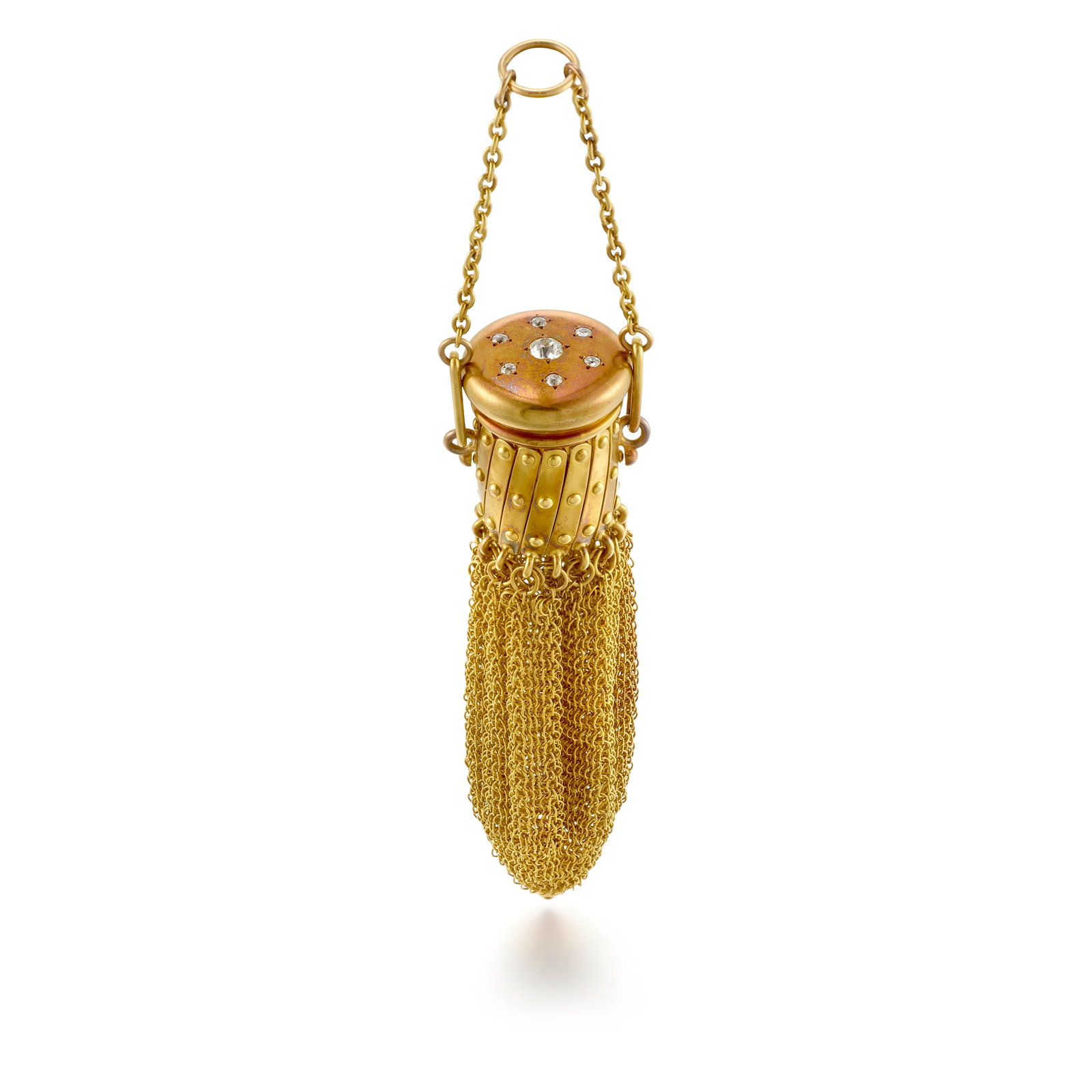 AN 18K GOLD AND DIAMOND COIN PURSE, CIRCA 1900 (1 of 1)