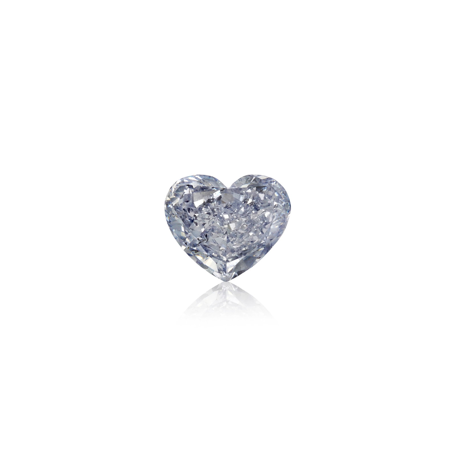 A LOOSE FANCY BLUE DIAMOND: A LOOSE FANCY BLUE DIAMOND A heart-shaped, Fancy Blue diamond, weighing 0.53 carats Footnotes: Accompanied by GIA Report 2165458455, dated August 23, 2018, stating the heart-shaped diamond weighing