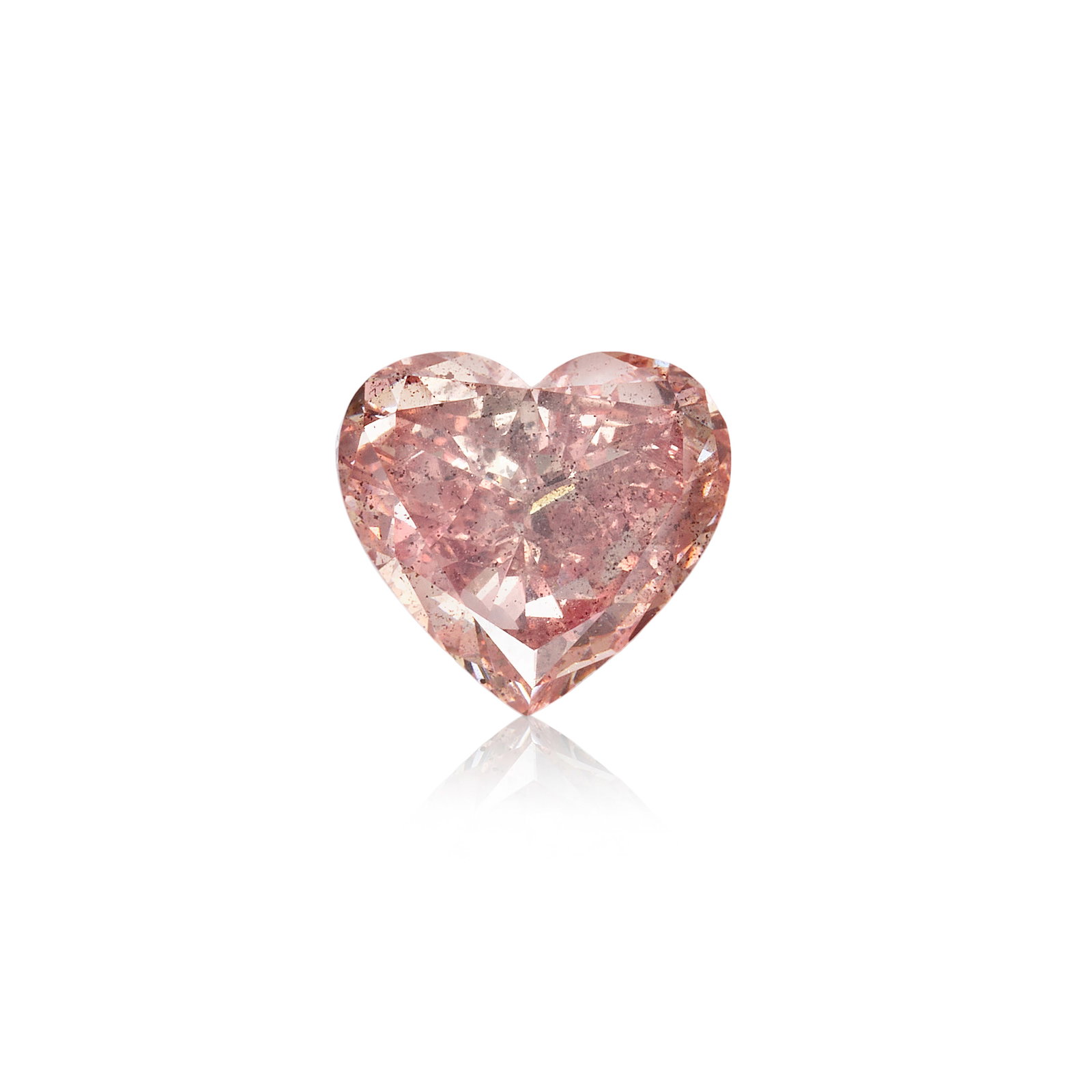 A LOOSE FANCY DEEP PINK DIAMOND: A LOOSE FANCY DEEP PINK DIAMOND A heart-shaped, Fancy Deep Pink diamond, weighing 1.38 carats Footnotes: Accompanied by GIA Report 2161446112, dated August 25, 2014, stating the heart-shaped diamond