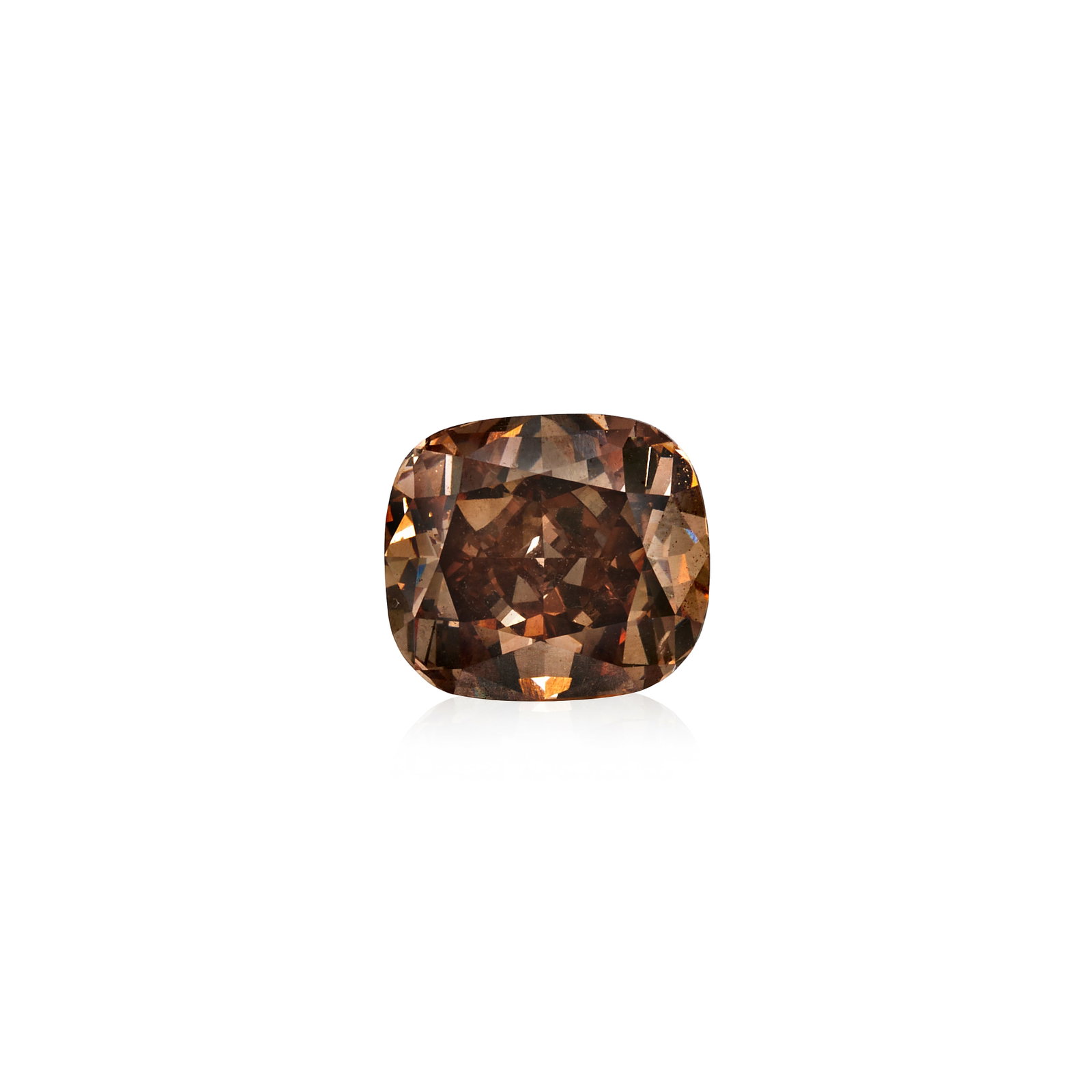 A LOOSE FANCY DEEP BROWN-PINK DIAMOND: A LOOSE FANCY DEEP BROWN-PINK DIAMOND A cushion-cut, Fancy Deep Brown-Pink diamond, weighing 1.34 carats Footnotes: Accompanied by GIA Report 1208018261, dated June 8, 2015, stating the cushion-cut