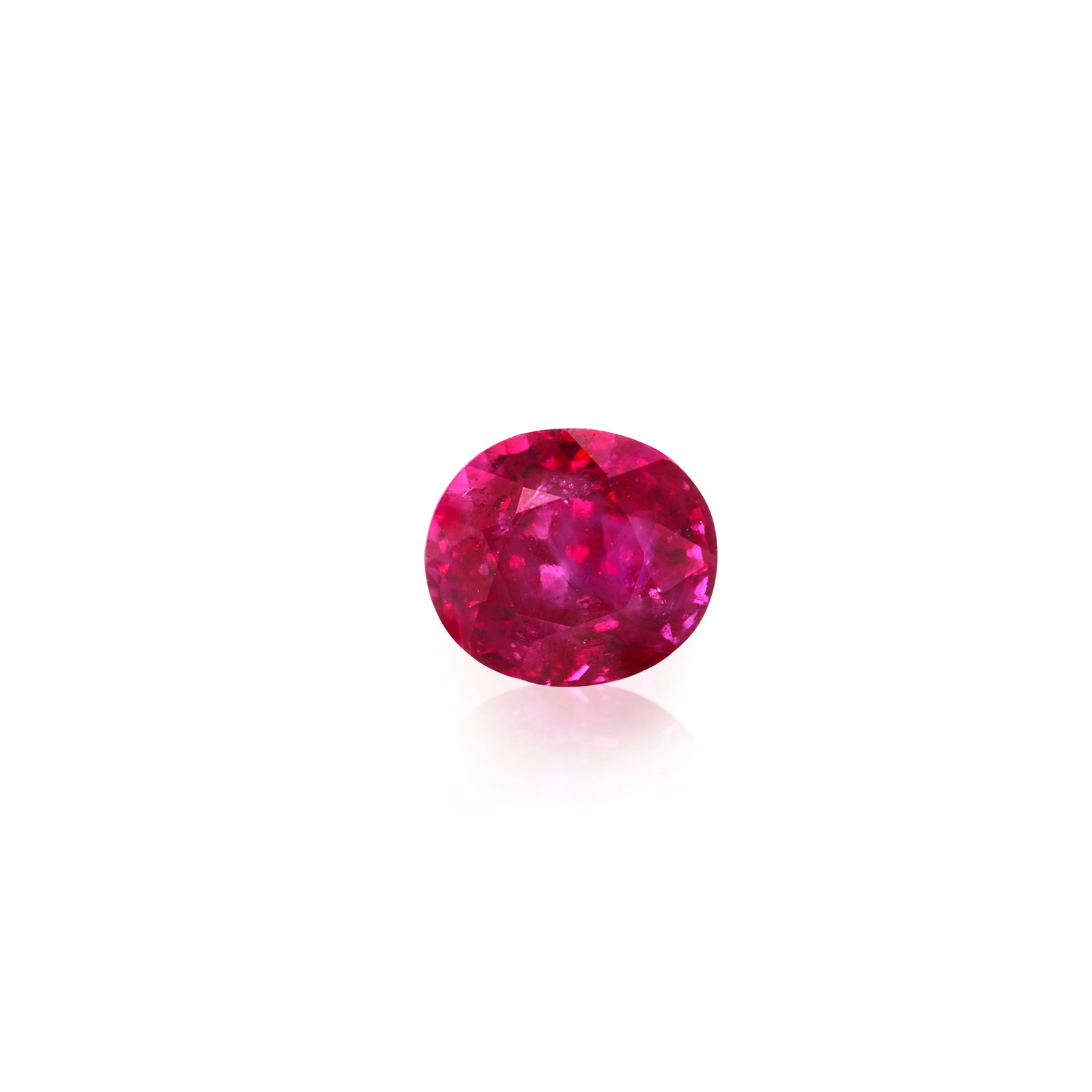 A LOOSE RUBY: A LOOSE RUBY An oval-shaped ruby weighing 1.90 carats Footnotes: Accompanied by AGL Report CS 83059, dated February 13, 2014, stating the Ruby as natural Corundum of Burmese (Myanmar) origin with no