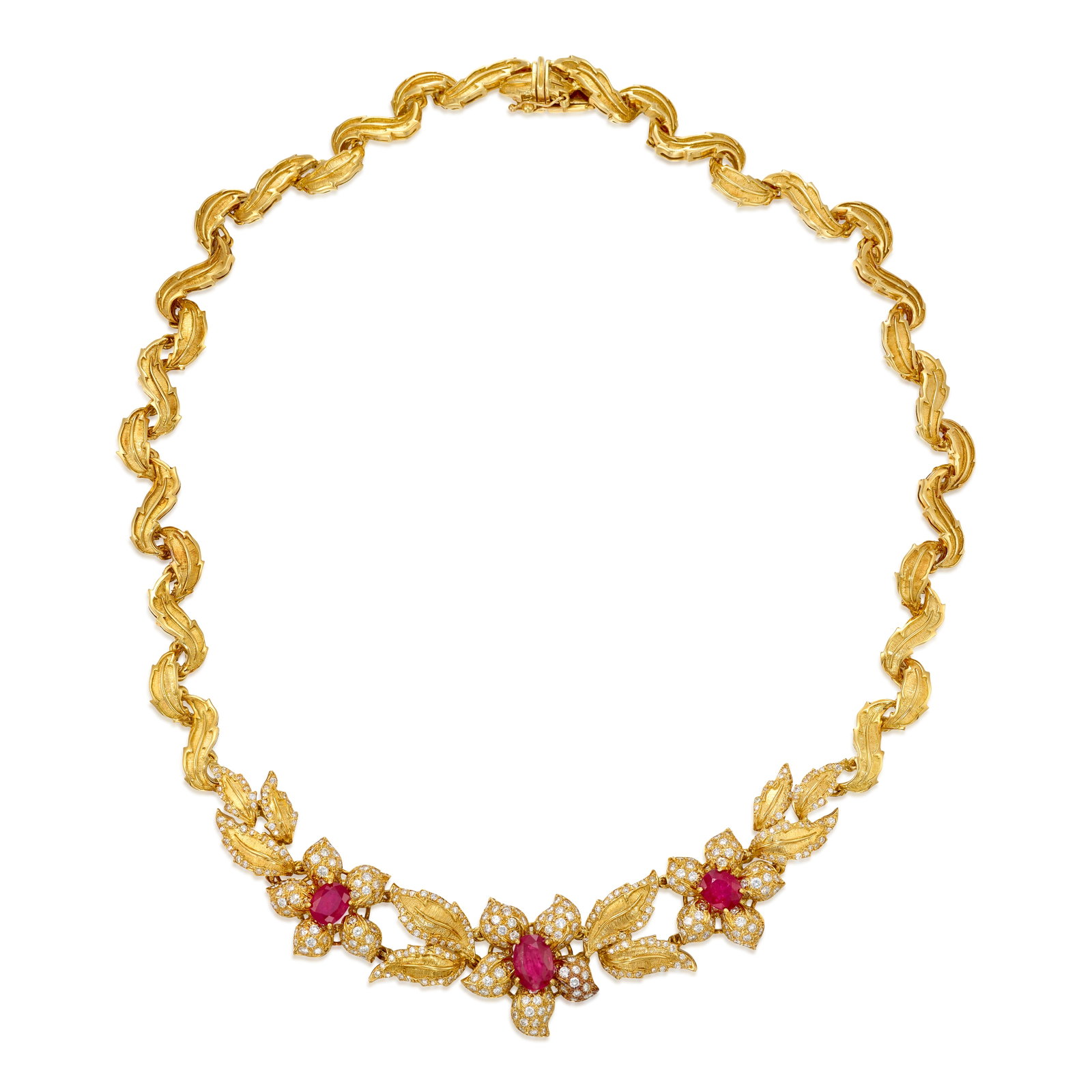 A RUBY AND DIAMOND NECKLACE (1 of 1)