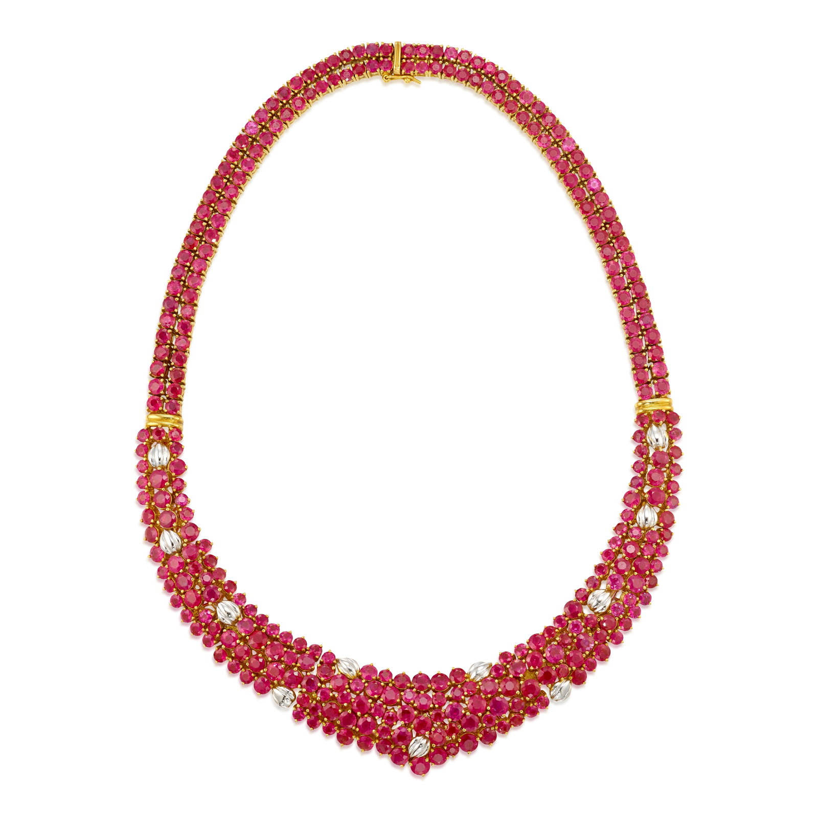 A BICOLOR GOLD AND RUBY NECKLACE (1 of 1)