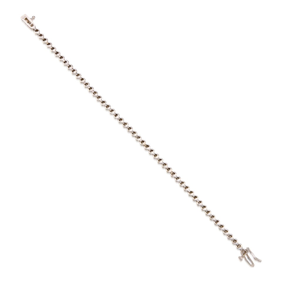 14K WHITE GOLD AND DIAMOND BRACELET - 2