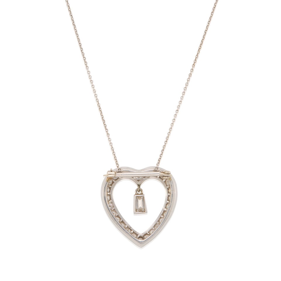 PLATINUM, GOLD, AND DIAMOND PENDANT NECKLACE - 2