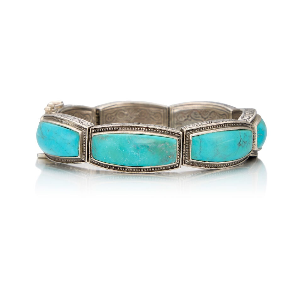 KONSTANTINO: SILVER AND TURQUOISE BRACELET - 2