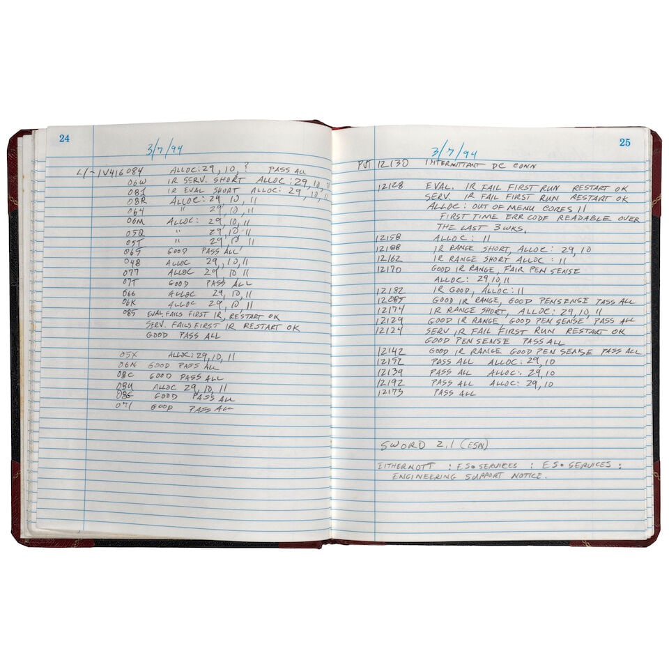AN APPLE NEWTON MESSAGEPAD ENGINEERING DEVELOPMENT NOTEBOOK. [APPLE COMPUTER, INC.]. Manuscript ... - 4