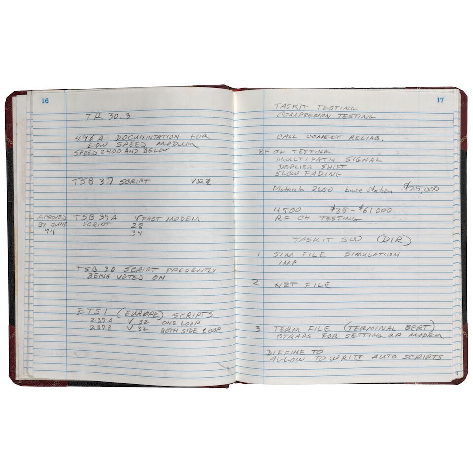 AN APPLE NEWTON MESSAGEPAD ENGINEERING DEVELOPMENT NOTEBOOK. [APPLE COMPUTER, INC.]. Manuscript ... - 6