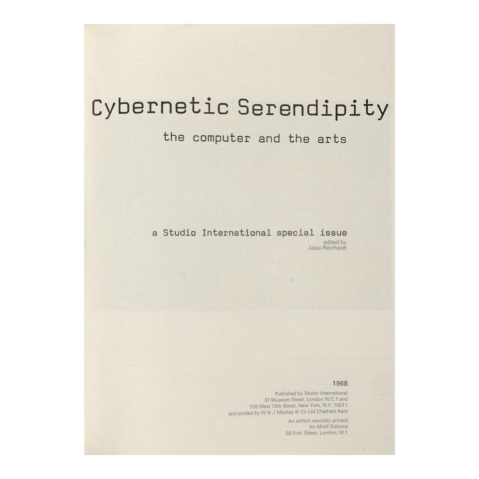 COMPUTER ART. REICHARDT, JASIA; curator. Cybernetic Serendipity: The computer and the Arts. (po... - 9