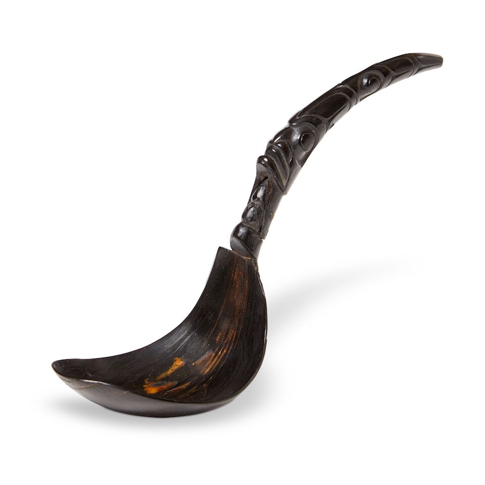 A Northwest Coast carved horn spoon - 2