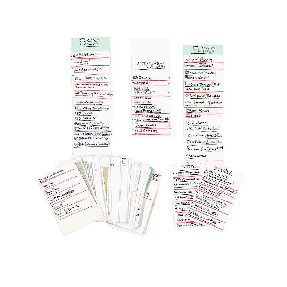 A David Brenner collection of handwritten jokes (1 of 1)
