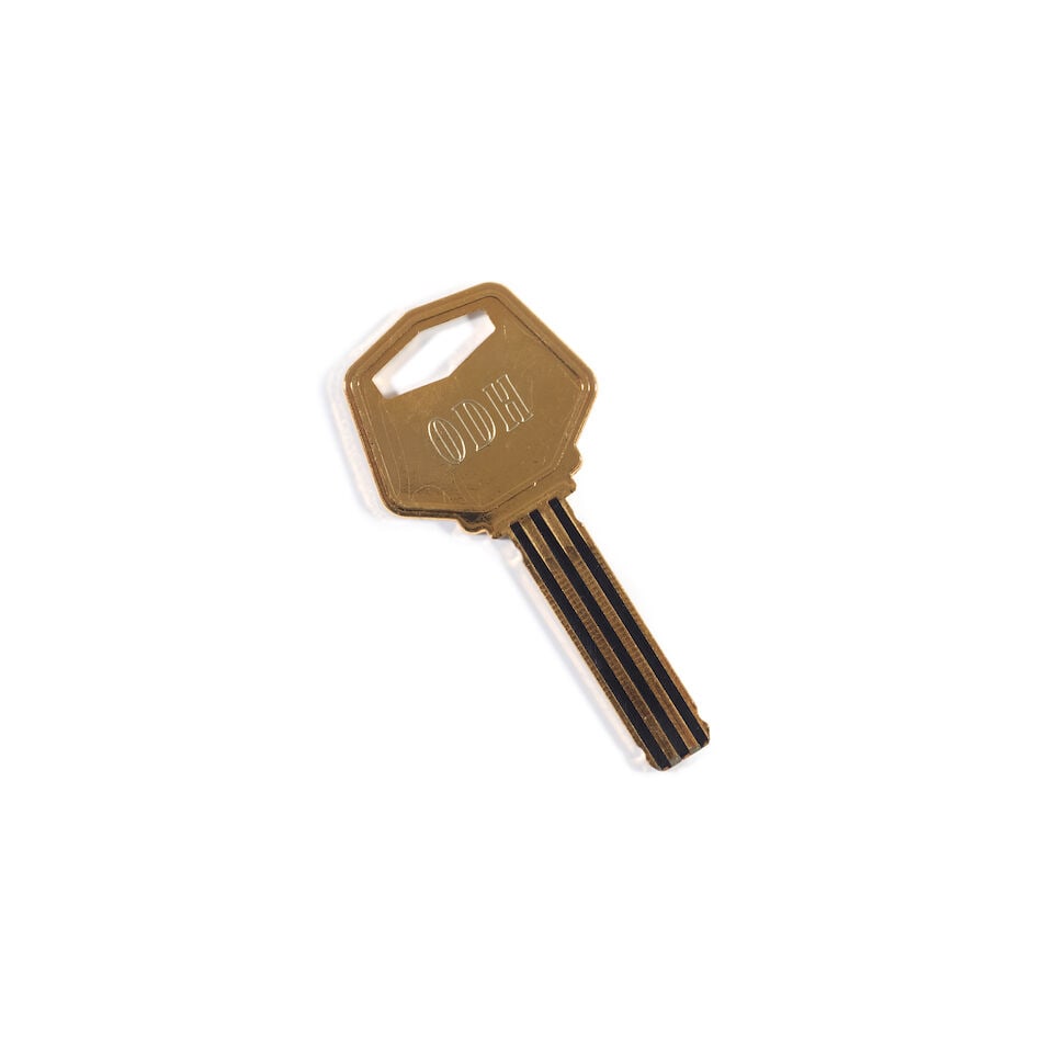 AN OLIVIA DE HAVILLAND MONOGRAMMED KEY TO THE BEVERLY HILLS HOTEL - 2