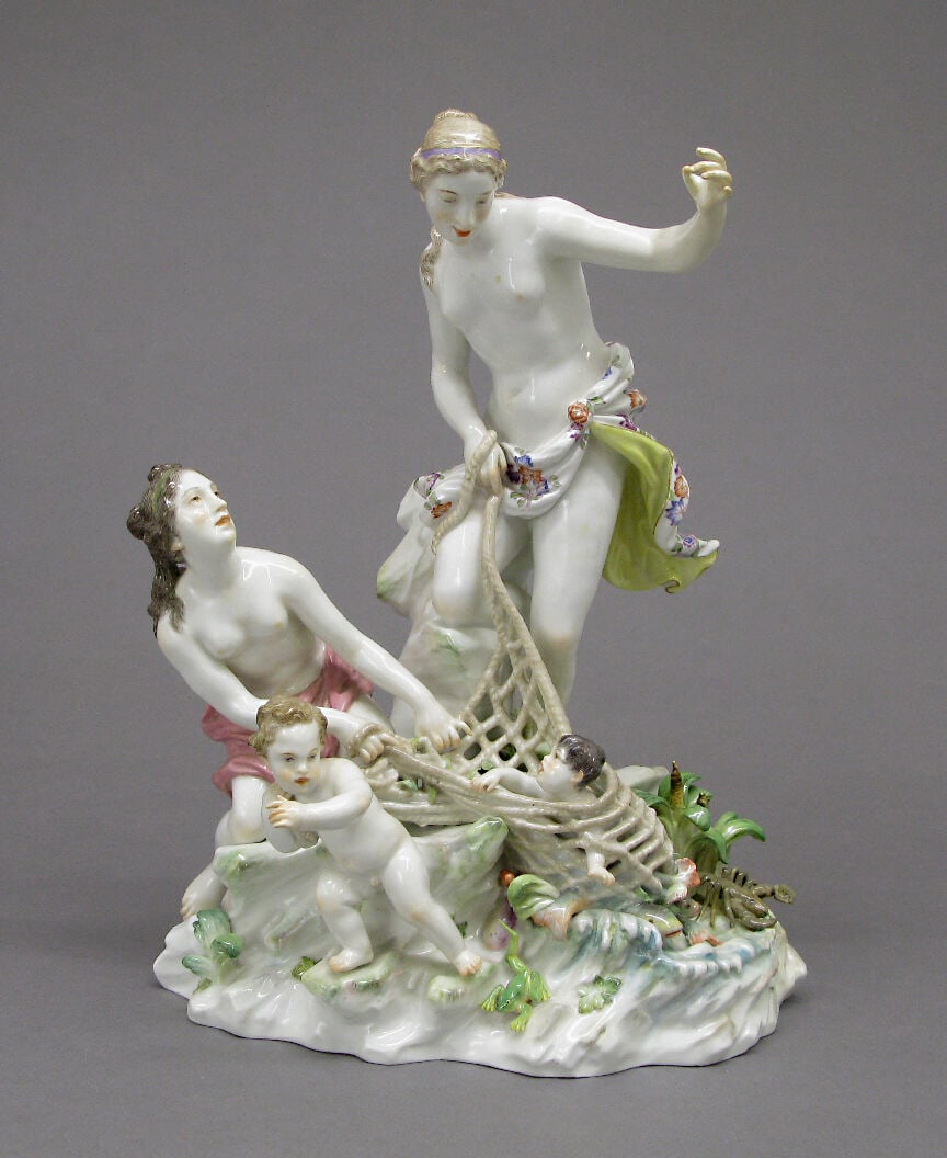 A Meissen porcelain figural group: Capture of the Tritons 20th century (1 of 1)