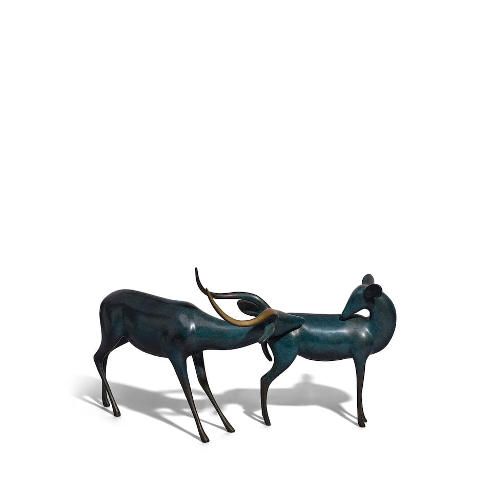 LOET VANDERVEEN (1921-2015) Pair of Impalapatinated bronze, incised 'LOET' and number 65/750heig... (1 of 1)