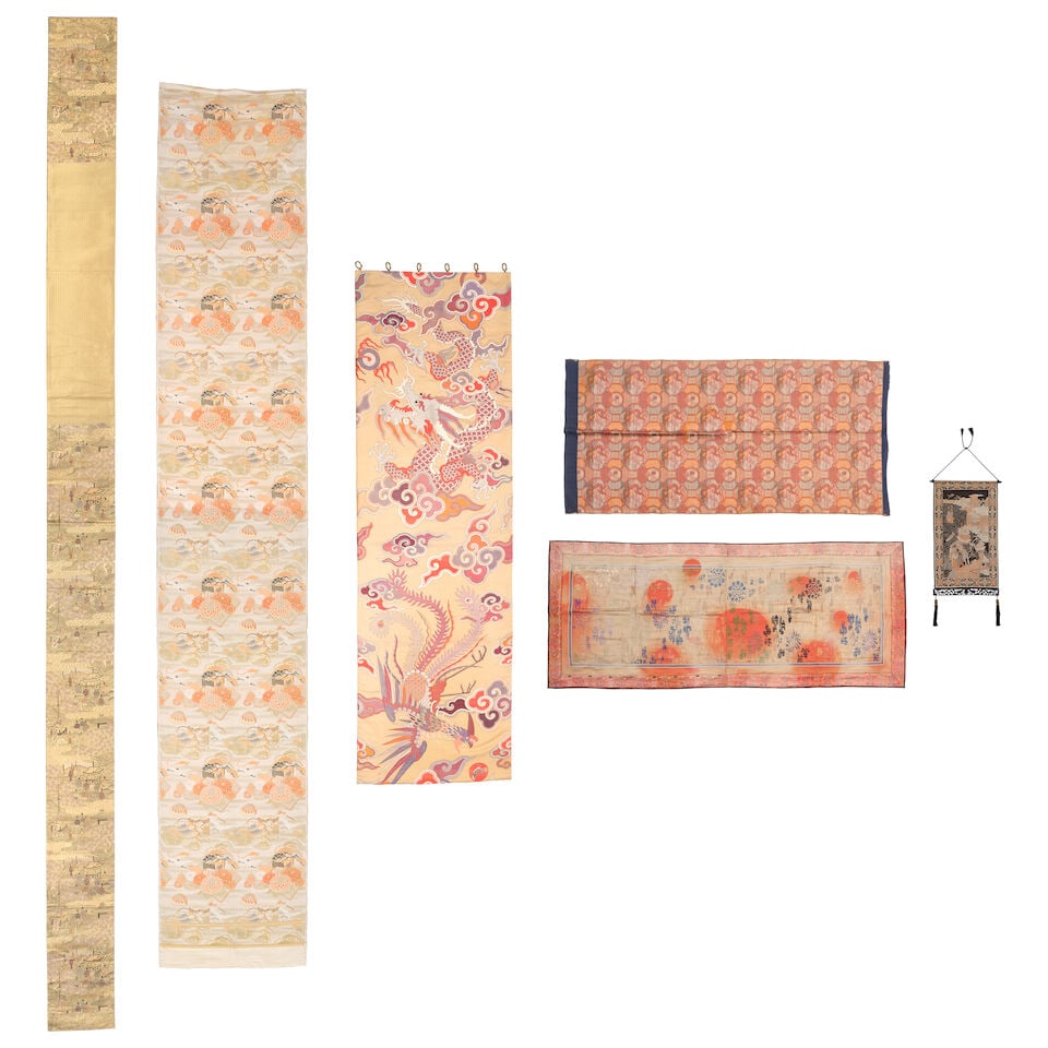 A GROUP OF SEVEN JAPANESE TEXTILE PANELS (7) (1 of 1)