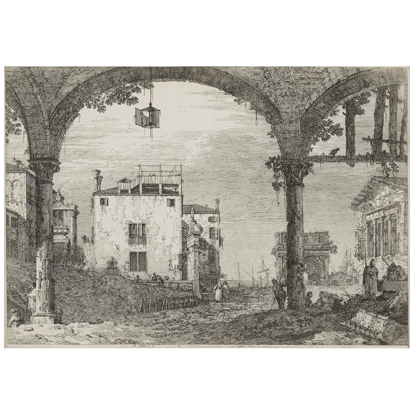 Antonio Canal, called Canaletto (1697-1768); 19 plates, from Vedute altre prese da i luoghi altr...: Antonio Canal, called Canaletto (1697-1768) 19 plates, from Vedute altre prese da i luoghi altre ideate da Antonio Canal (Bromberg 2-5; 7-11; 13-14; 20-21; 24-26; 28, 30-31), c. 1735-46 The incomplete