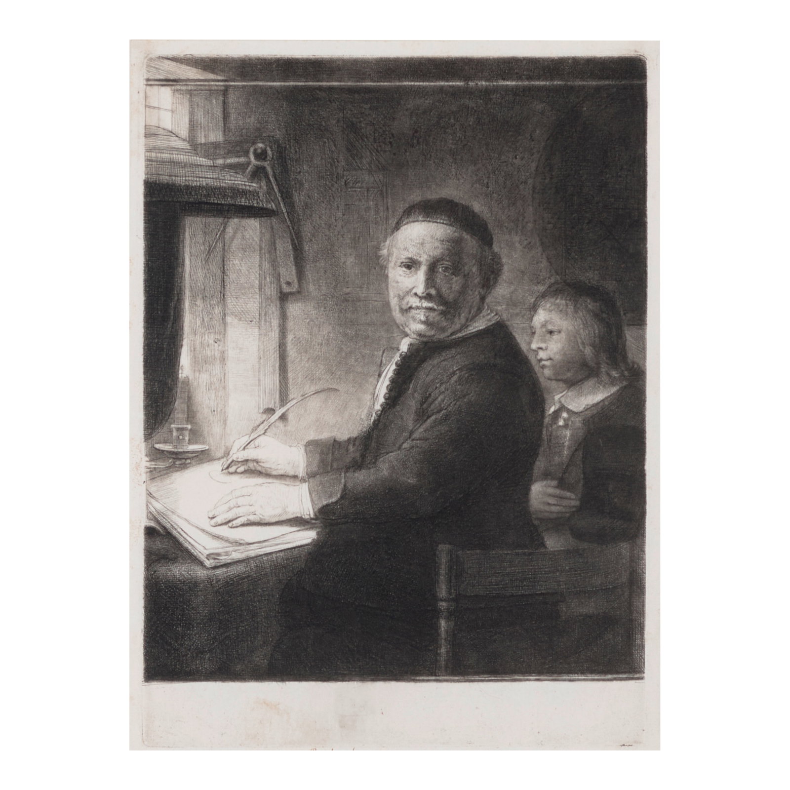 Rembrandt Harmensz van Rijn (1606-1669); Lieven Willemsz. van Coppenol, Writing-Master: The Smal... (1 of 1)