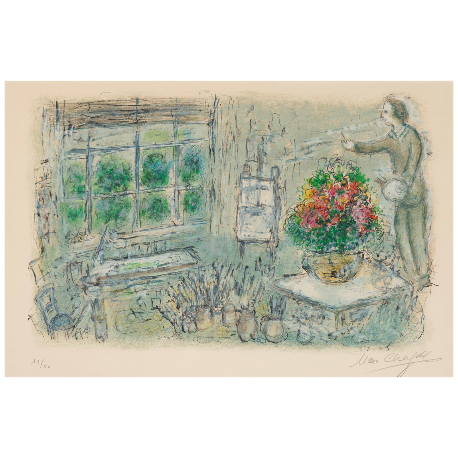 Marc Chagall (1887-1985); L'Atelier à Saint-Paul (The Workshop in Saint Paul); (1 of 1)