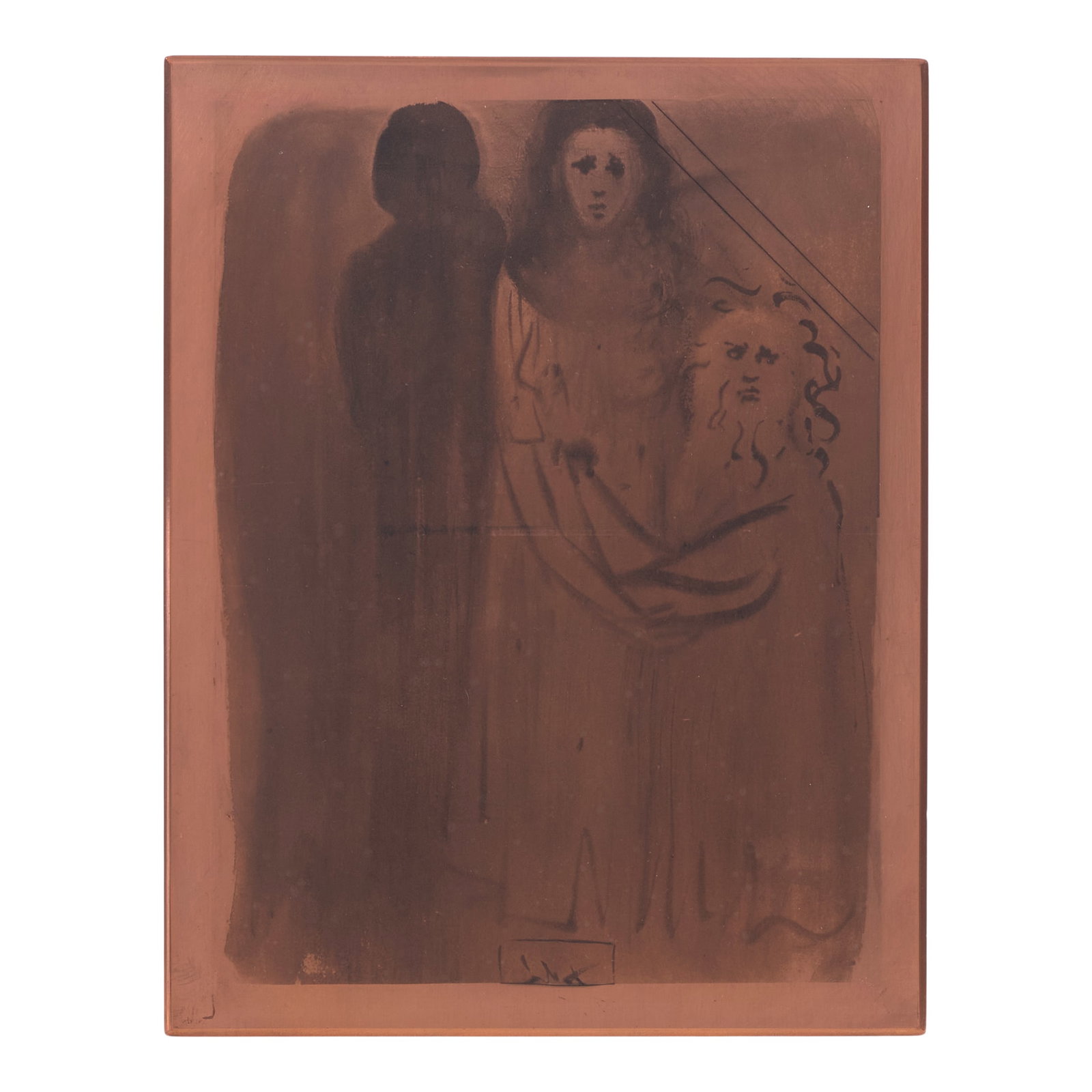 Salvador Dalí (1904-1989); Le Purgatoire, Canto 16, Dans la fumée des coléreux, f... (1 of 1)