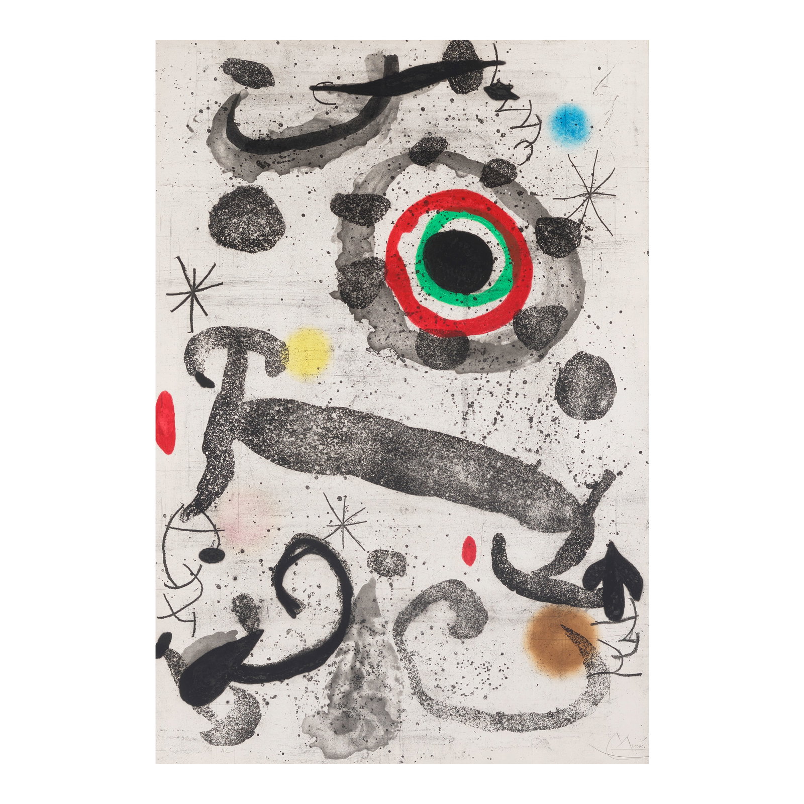 Joan Miró (1893-1983); L'astre du marécage (The Star of the Swamp);: Joan Miró (1893-1983) L'astre du marécage (The Star of the Swamp) (Dupin 426), 1967 Aquatint in colors with carborundum on Mandeure rag paper, signed in pencil and annotated 'H.C' (an hors-c
