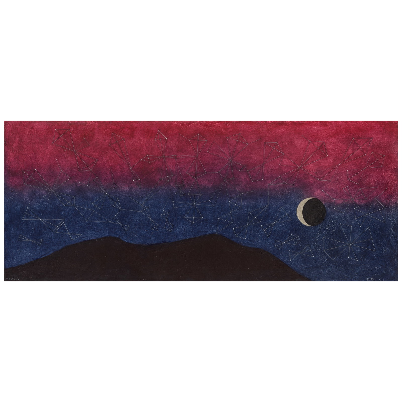 Rufino Tamayo (1899-1991); Galaxia (Galaxy);: Rufino Tamayo (1899-1991) Galaxia (Galaxy) (Pereda 242), 1977 Mixografia® in colors on wove paper, signed in white crayon and numbered 76/100 (there were also 10 artist's proofs in Roman numerals